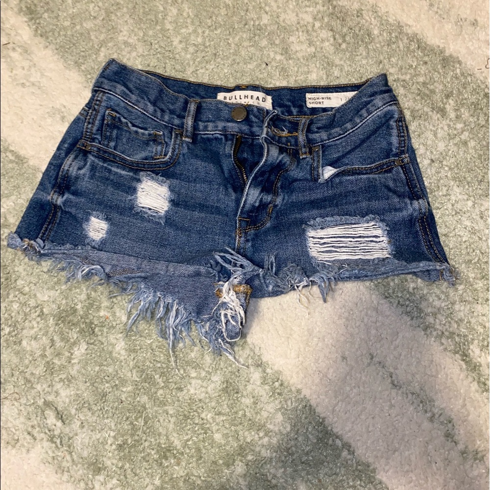 Bullhead denim high-rise shorts
